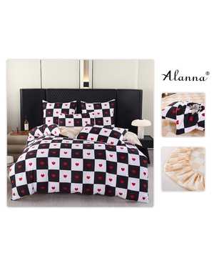 Комплект постельного белья от фирмы Alanna Ткань: Сатин Простыня на резинке по кругу Высота борта 25см Плотность ткани: 140гр(возможно замена на похожее)