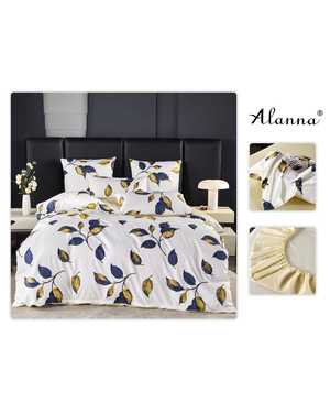 Комплект постельного белья от фирмы Alanna Ткань: Сатин Простыня на резинке по кругу Высота борта 25см Плотность ткани: 140гр(возможно замена на похожее)