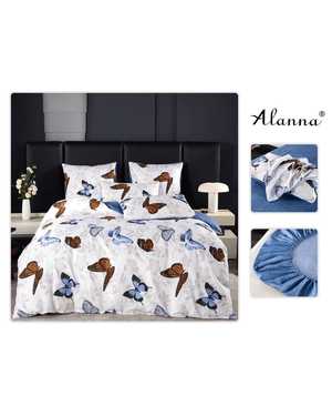 Комплект постельного белья от фирмы Alanna Ткань: Сатин Простыня на резинке по кругу Высота борта 25см Плотность ткани: 140гр(возможно замена на похожее)