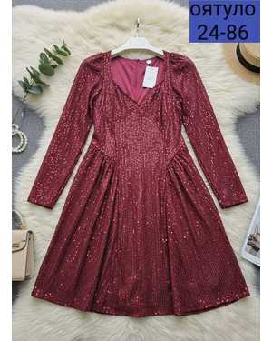 ПЛАТЬЕ ТКАНЬ ПАЕТКА+ПАДКЛАДКА