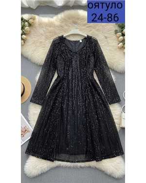 ПЛАТЬЕ ТКАНЬ ПАЕТКА+ПАДКЛАДКА