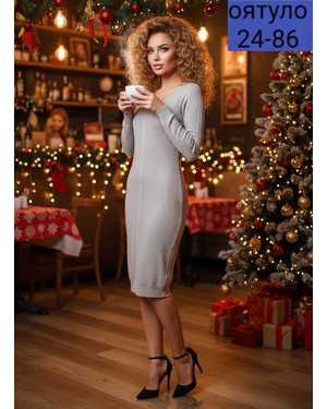 ПЛАТЬЕ ТКАНЬ ВЯЗАНАЯ ТКАНЬ С НИТЬЮ ЛЮРЕКС