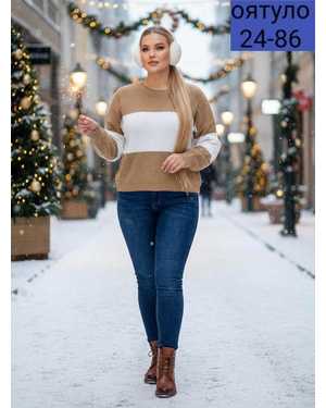 СВИТЕР ТКАНЬ ТЁПЛЫЙ КАШЕМИР ЛАПША