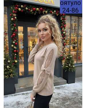 СВИТЕР ТКАНЬ КАШЕМИР ВЯЗАНЫЙ