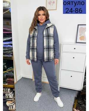 ТРОЙКА ТКАНЬ ТРЕХНИТКА НА ФЛИСЕ