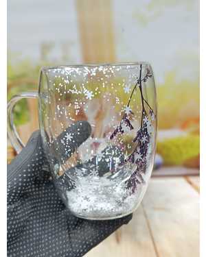 Кружка стеклянная с двойными стенками 350мл