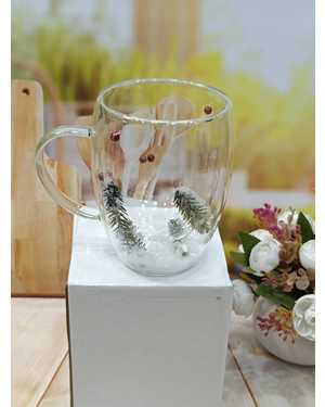 Кружка стеклянная с двойными стенками 350мл