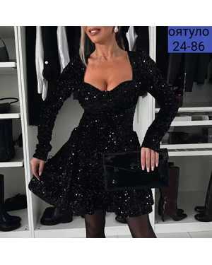 ПЛАТЬЕ ТКАНЬ ПАЕТКА+ПОДКЛАДКА