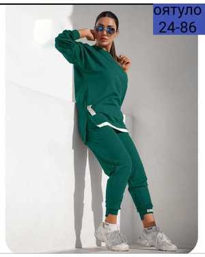 ЖЕНСКИЙ КОСТЮМ ДВОЙКА ТКАНЬ ТРИКОТАЖ