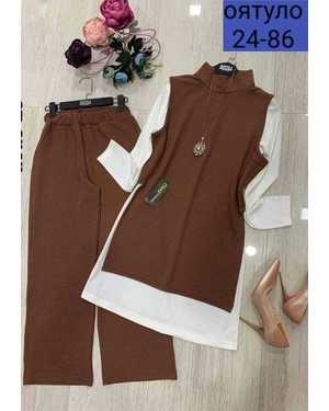 ЖЕНСКИЙ КОСТЮМ ТРОЙКА ТКАНЬ ТРИКОТАЖ