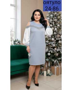 ПЛАТЬЕ ТКАНЬ ТРИКОТАЖ С ЛЮРЕКСОМ