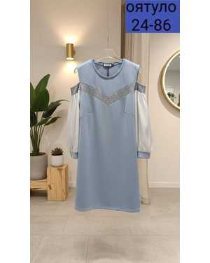 ПЛАТЬЕ ТКАНЬ ТРИКОТАЖ С ЛЮРЕКСОМ