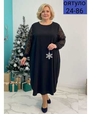 ПЛАТЬЕ ТКАНЬ КРЕП+ГЕПЮР