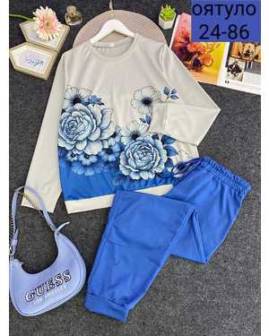 ЖЕНСКИЙ КОСТЮМ ДВОЙКА ТКАНЬ ТРИКОТАЖ