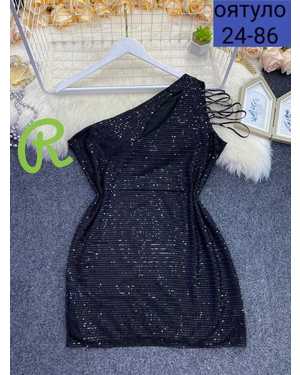 ПЛАТЬЕ ТКАНЬ ПАЕТКА С ПОДКЛАДКОЙ