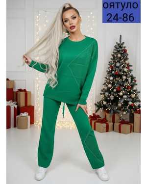 ЖЕНСКИЙ КОСТЮМ ДВОЙКА ТКАНЬ КАШЕМИР С СТРАЗАМИ