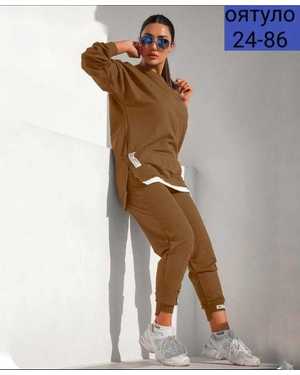 ЖЕНСКИЙ КОСТЮМ ДВОЙКА ТКАНЬ ТРИКОТАЖ