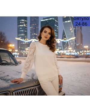 СВИТЕР ТКАНЬ ТЁПЛЫЙ КАШЕМИР ЛАПША