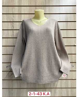 СВИТЕР ТКАНЬ ХЛОПОК, КАШЕМИР, ЭЛАСТАН