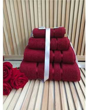 Комплект из четырёх полотенец Материал: Махра Плотность: 400г/м2 Размер: 70*130- 1 шт, 50*80 - 1 шт, 30/60 - 1 шт, 30*30 - 1 шт