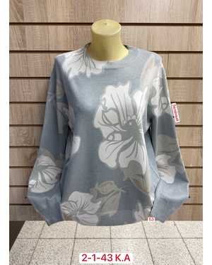 СВИТЕР ТКАНЬ ШЕРСТЬ, 60% WOOL, 30% COTTON, 10% ELASTANE