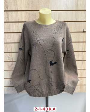 СВИТЕР ТКАНЬ 50% CASHMERE, 28% WOOL, 17% COTTON, 5% ELASTANE