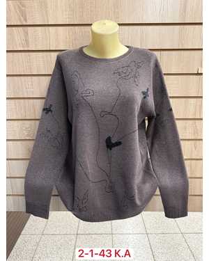 СВИТЕР ТКАНЬ 50% CASHMERE, 28% WOOL, 17% COTTON, 5% ELASTANE