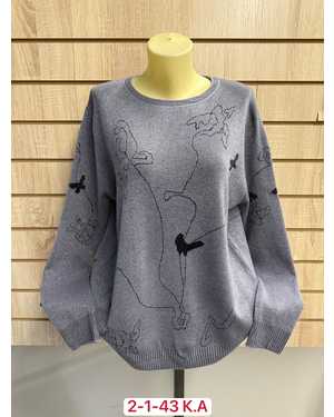 СВИТЕР ТКАНЬ 50% CASHMERE, 28% WOOL, 17% COTTON, 5% ELASTANE