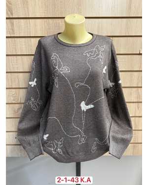 СВИТЕР ТКАНЬ 50% CASHMERE, 28% WOOL, 17% COTTON, 5% ELASTANE