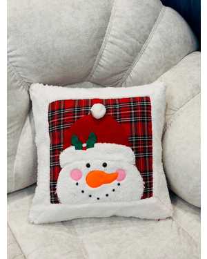 Новогодняя Наволочка велюр На молний Размер 50на50см