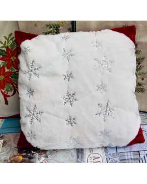 Новогодняя Наволочка велюр На молний Размер 50на50см