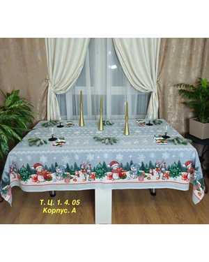 Скатерть новогодняя Состав хлопок+лён Размер 150 на 220см