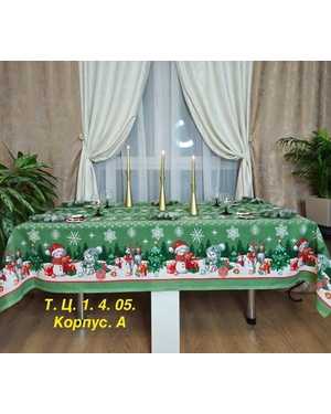 Скатерть новогодняя Состав хлопок+лён Размер 150 на 220см