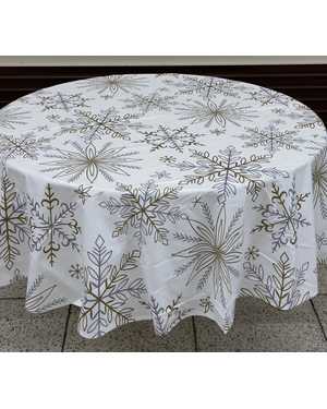 Скатерть новогодняя материал Велюровая Размер 180 круг