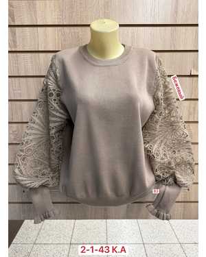 СВИТЕР ТКАНЬ 60% WOOL, 30% COTTON, 10% ELASTANE