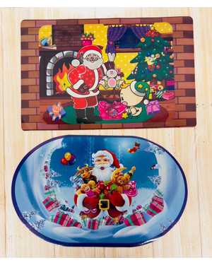 Новогодние сервировочные салфетки на стол Размер 30на45см Упаковка 12 штук без выбора