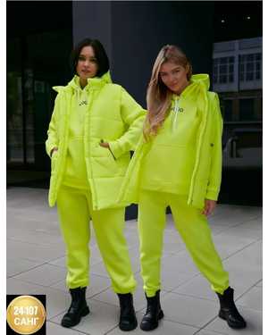 ЖЕНСКИЙ КОСТЮМ ДВОЙКА ТКАНЬ ТКАНЬ ДВОЙКА ТОЛСТОВКА НА ФЛИСЕ, ТКАНЬ ЖИЛЕТКА ПЛАЩЁВКА СИНТЕПОНЕ