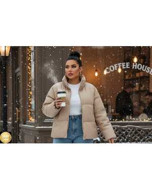 КУРТКА ТКАНЬ ЭКО КОЖА, СИНТЕПОН