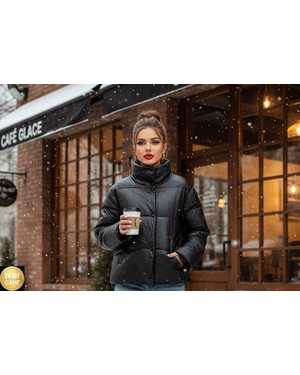 КУРТКА ТКАНЬ ЭКО КОЖА, СИНТЕПОН