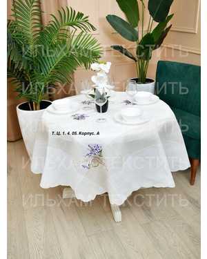 Скатерть лён с вышивкой Размер 180 круг