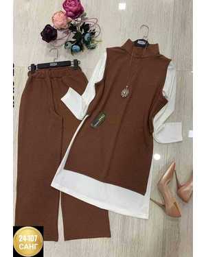 ЖЕНСКИЙ КОСТЮМ ТРОЙКА ТКАНЬ ТРИКОТАЖ