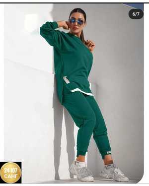 ЖЕНСКИЙ КОСТЮМ ДВОЙКА ТКАНЬ ТРИКОТАЖ