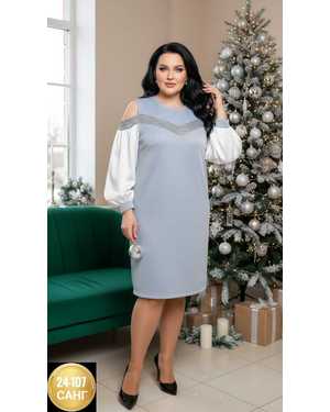 ПЛАТЬЕ ТКАНЬ ТРИКОТАЖ С ЛЮРЕКСОМ