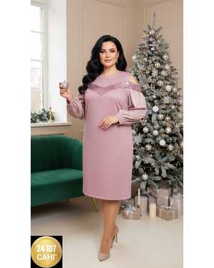 ПЛАТЬЕ ТКАНЬ ТРИКОТАЖ С ЛЮРЕКСОМ