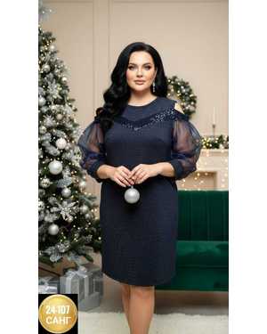 ПЛАТЬЕ ТКАНЬ ТРИКОТАЖ С ЛЮРЕКСОМ