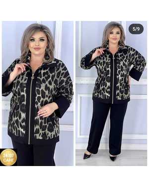 ЖЕНСКИЙ КОСТЮМ ДВОЙКА ТКАНЬ ТРИКОТАЖ