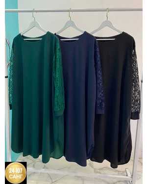 ПЛАТЬЕ ТКАНЬ КРЕП+ГЕПЮР