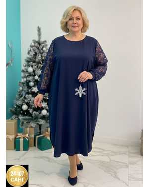 ПЛАТЬЕ ТКАНЬ КРЕП+ГЕПЮР