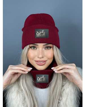 ШАПКА ДВОЙНАЯ + СНУД ОТ 8 ДО 108 ЛЕТ РАЗМЕР: ЕДИНЫЙ 70% ШЕРСТЬ, 30% АКРИЛ СЕЗОН ЗИМА