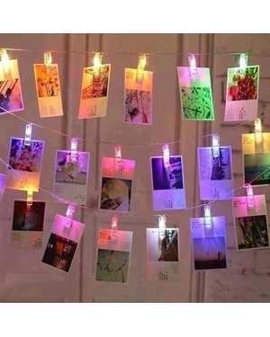 Гирлянда прищепки для фотографий от сети 3м